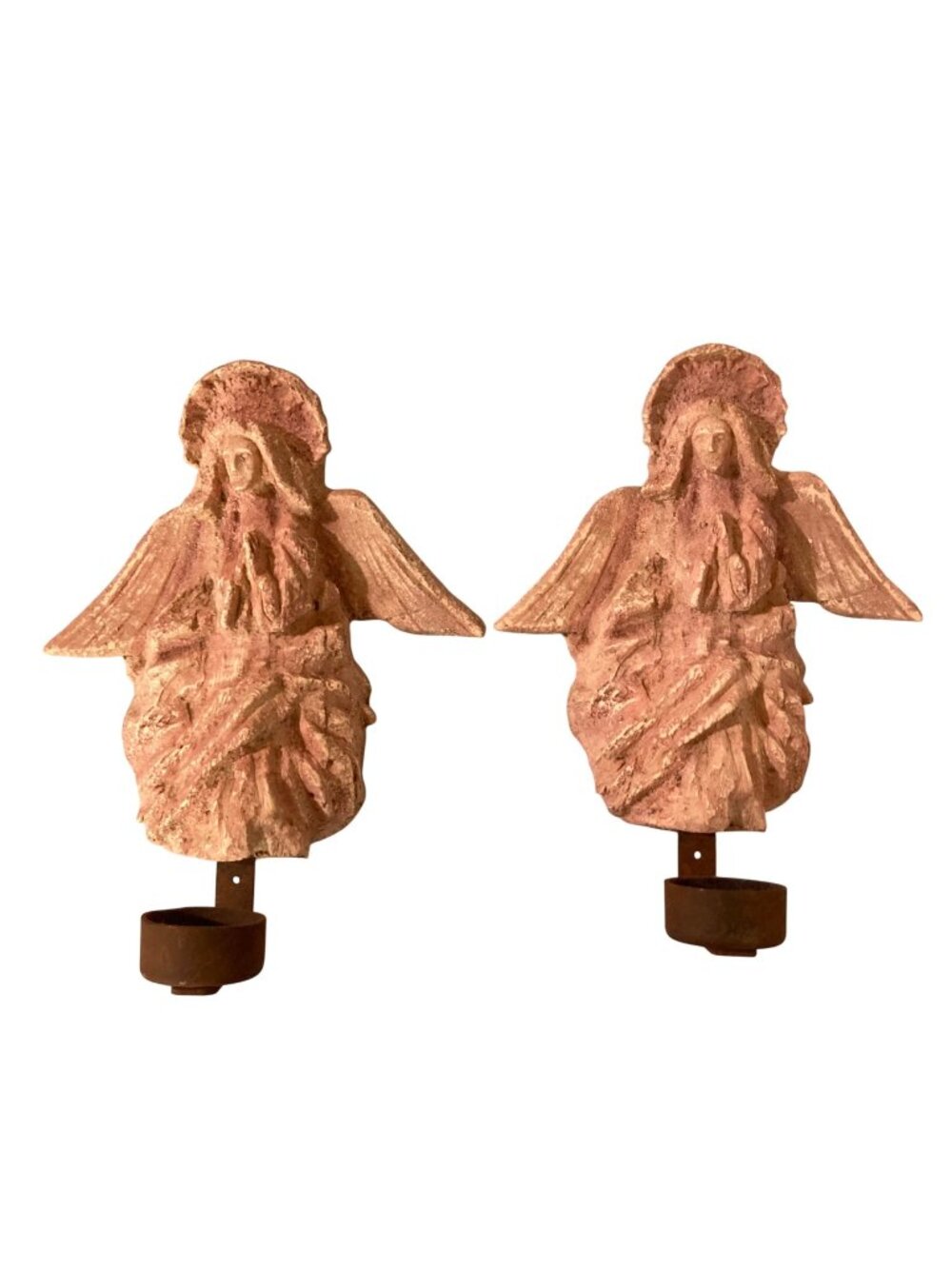 Set of 2 Hayes Parker St Teresa Angel Wall Votive Candle Holder 2002